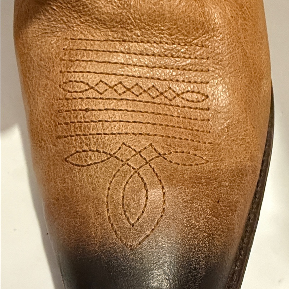 Vintage Roper Tan & Black Leather Boots sz 11 - Picture 9 of 9